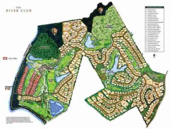 Suwanee GA Community The River Club Layout Site Plan